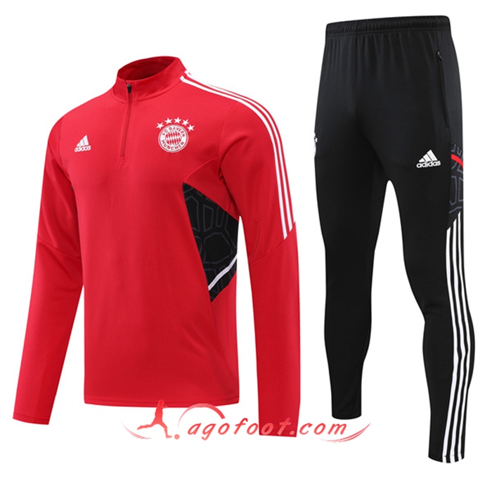 Ensemble Survetement de Foot Bayern Munich Rouge 2022/2023