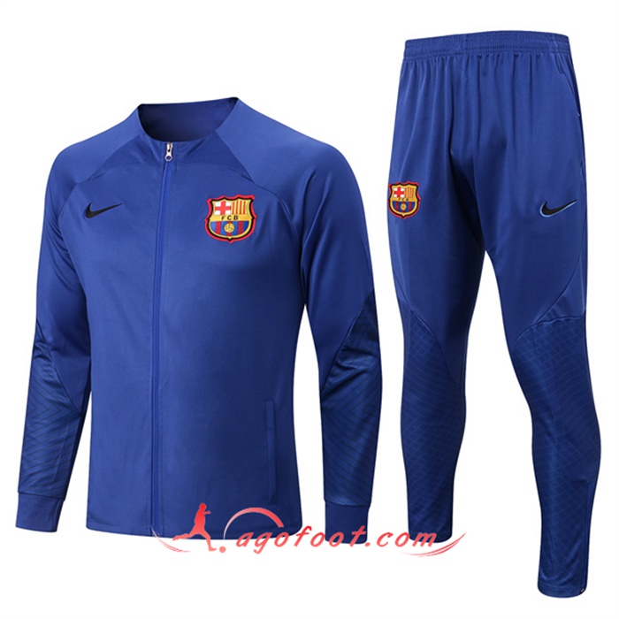 Ensemble Survetement de Foot - Veste FC Barcelone Bleu 2022/2023