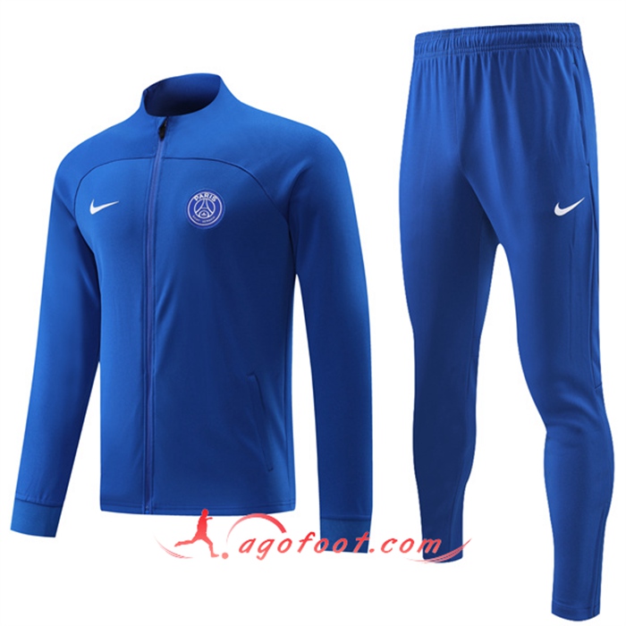 Ensemble Survetement de Foot - Veste PSG Bleu 2022/2023