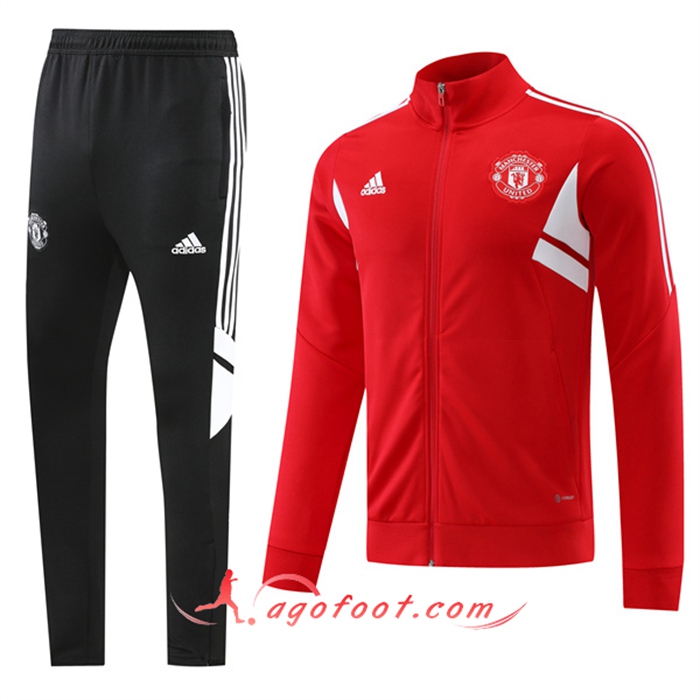 Ensemble Survetement de Foot - Veste Manchester United Rouge 2022/2023