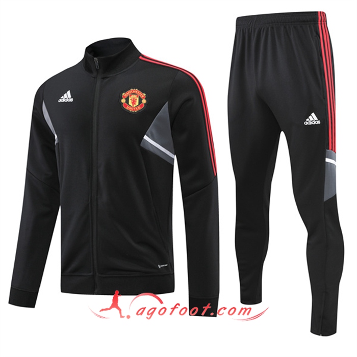 Ensemble Survetement de Foot - Veste Manchester United Noir 2022/2023