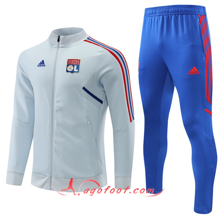 Ensemble Survetement de Foot - Veste Lyon Gris 2022/2023