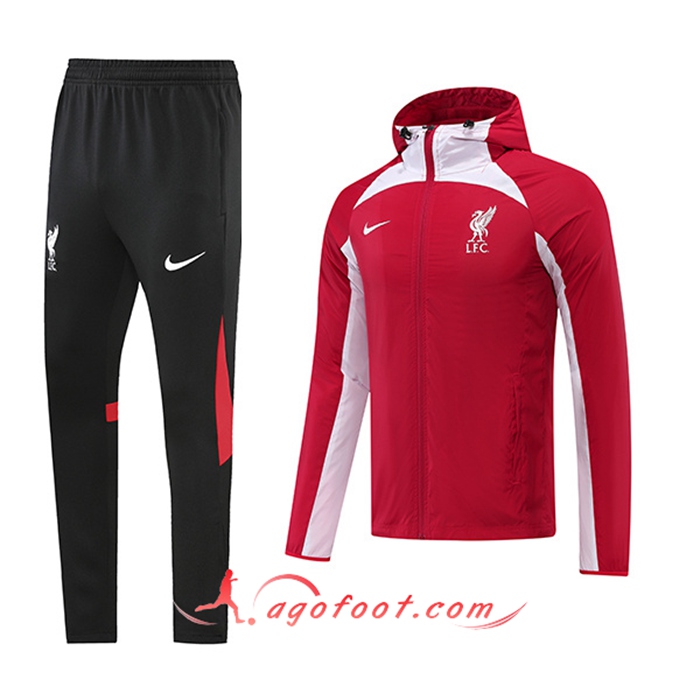 Ensemble Veste A Capuche Coupe-Vent FC Liverpool Rouge/Blanc 2022/2023