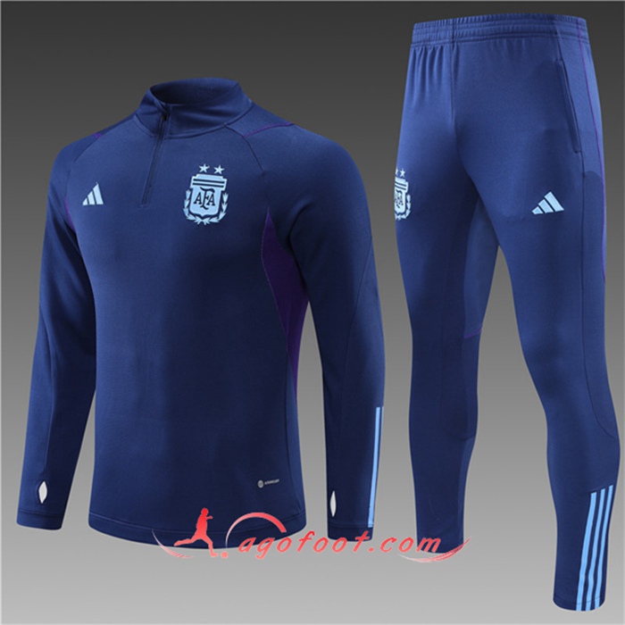 Ensemble Survetement de Foot Argentine Enfant Bleu Marin 2022/2023