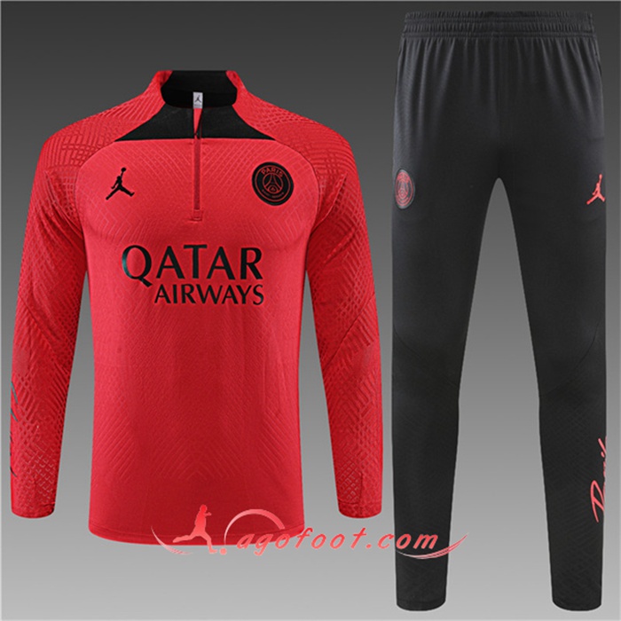 Ensemble Survetement de Foot Jordan PSG Enfant Rouge 2022/2023