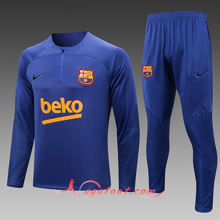 Ensemble Survetement de Foot FC Barcelone Enfant Bleu 2022/2023 Ensemble Survetement de Foot FC Barcelone Enfant Bleu 2022/2023