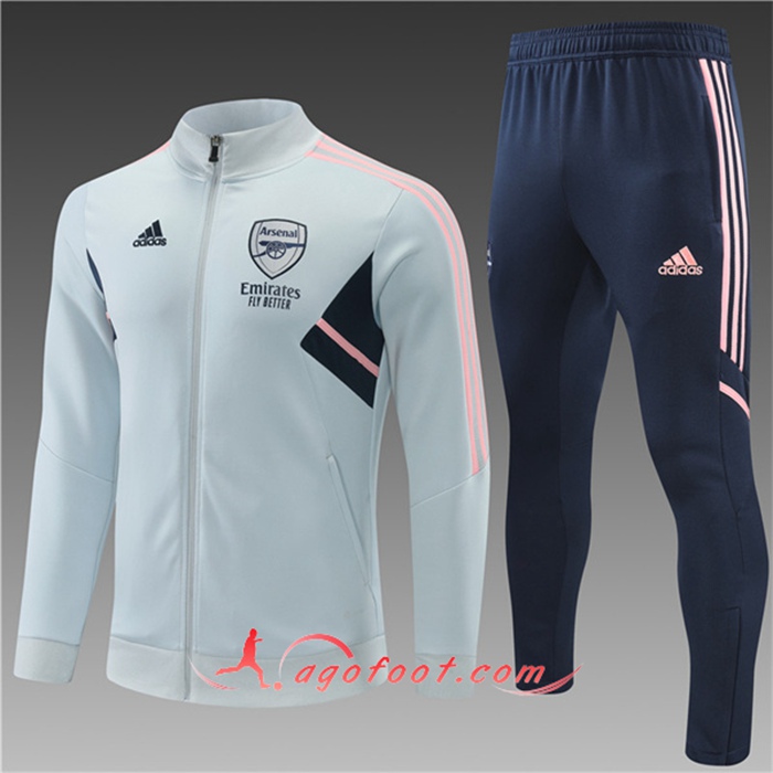 Ensemble Survetement de Foot - Veste Arsenal Enfant Gris 2022/2023