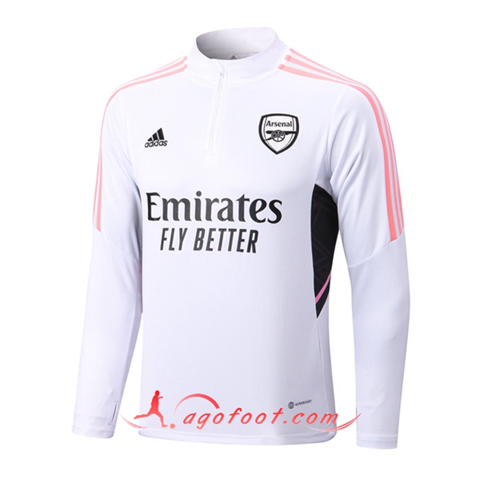 Sweatshirt Training Arsenal Blanc 2022/2023