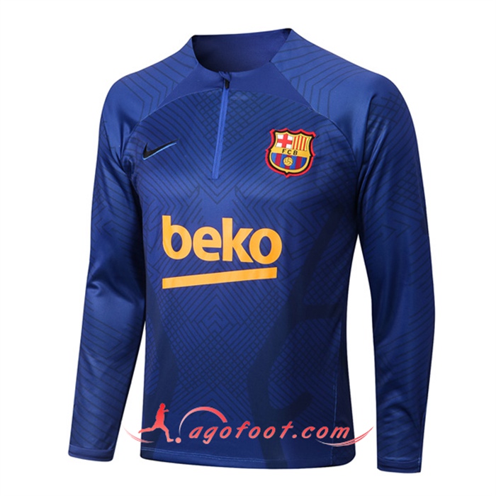Sweatshirt Training FC Barcelone Bleu/Noir 2022/2023