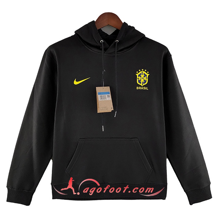 Sweatshirt Training Capuche Bresil Noir 2022/2023