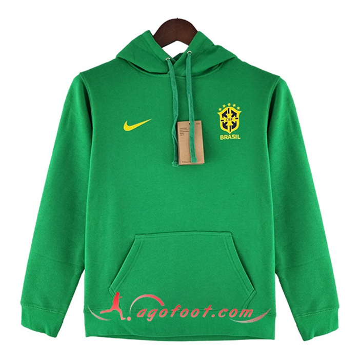 Sweatshirt Training Capuche Bresil Vert 2022/2023