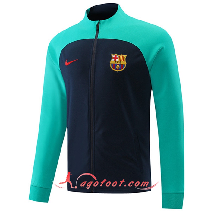Veste Foot FC Barcelone Bleu Marin/Vert 2022/2023
