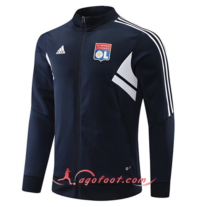 Veste Foot Lyon Noir/Blanc 2022/2023