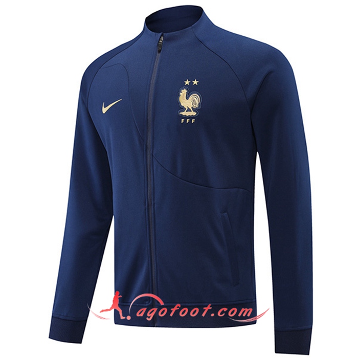 Veste Foot France Bleu Marin 2022/2023