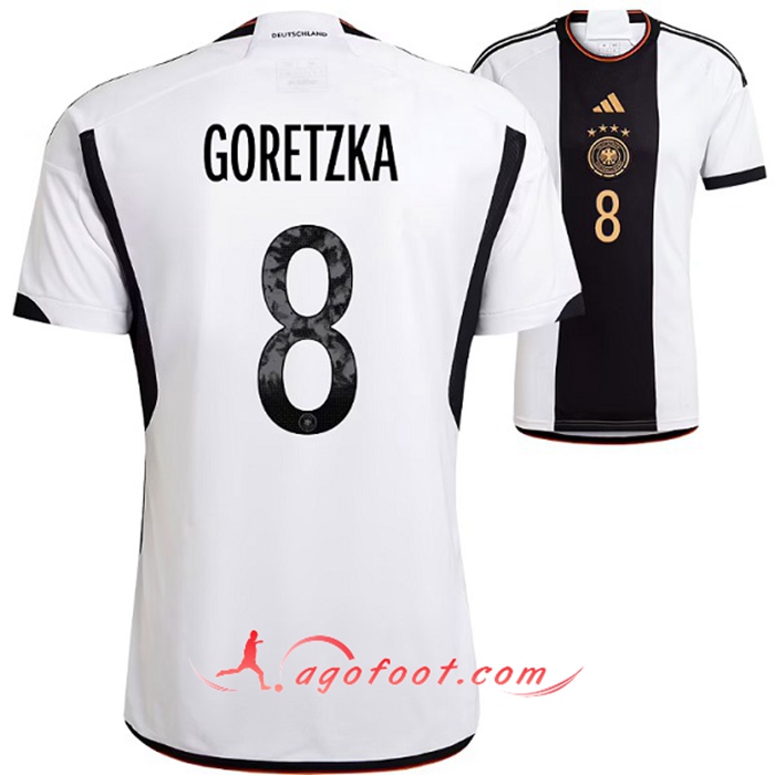 Maillot de Foot Allemagne (GORETZKA #8) Coupe Du Monde 2022 Domicile