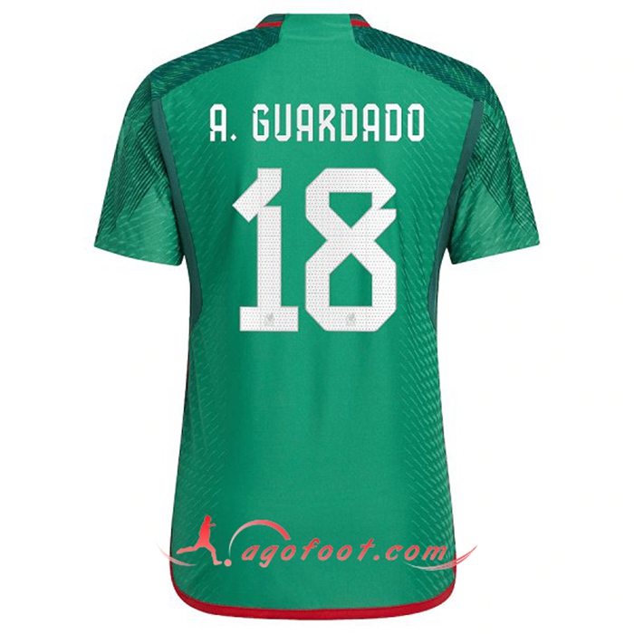 Maillot de Foot Mexique (A. GUARDADO #18) Coupe Du Monde 2022 Domicile