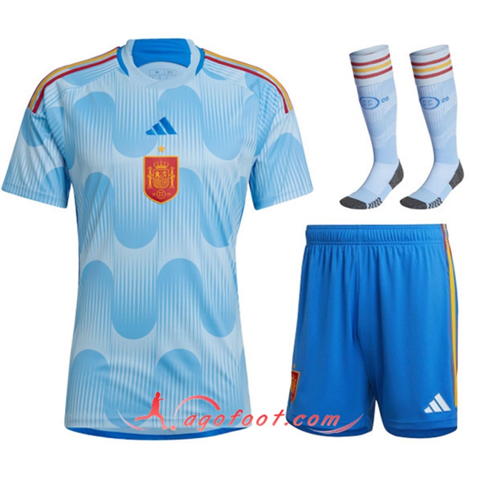 Ensemble Maillot Foot Espagne Exterieur (Short + Chaussettes) 2022/2023