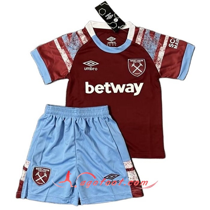 Nouveau Maillot de Foot West Ham Enfant Domicile 2022/2023