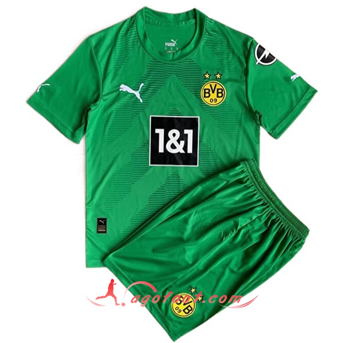 Nouveau Maillot de Foot Dortmund Enfant Gardien de But Vert 2022/2023