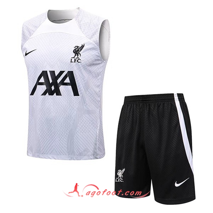 Ensemble Training Debardeur + Shorts FC Liverpool Blanc 2022/2023