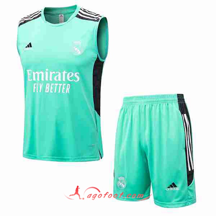 Ensemble Training Debardeur + Shorts Real Madrid Vert 2022/2023