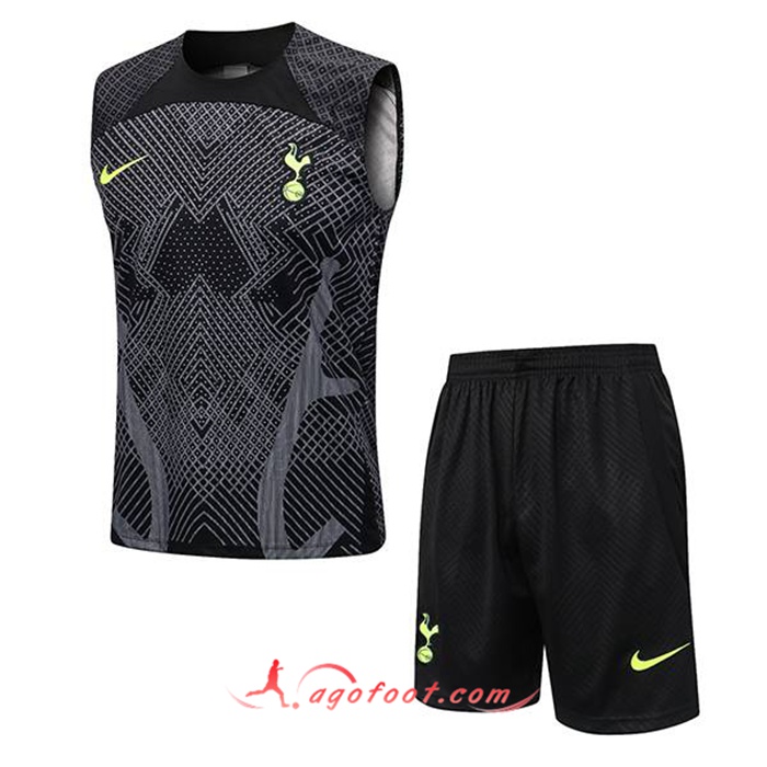 Ensemble Training Debardeur + Shorts Tottenham Hotspur Noir/Gris 2022/2023