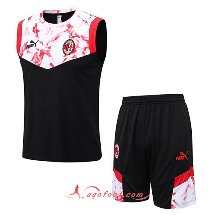 Ensemble Training Debardeur + Shorts Milan AC Noir 2022/2023