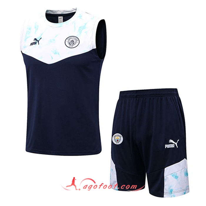 Ensemble Training Debardeur + Shorts Manchester City Bleu Marins 2022/2023
