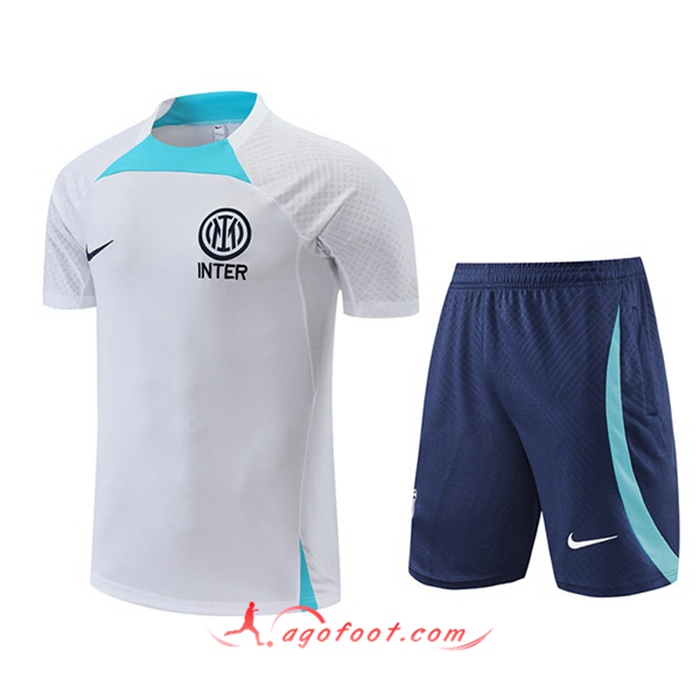 Ensemble Training T-Shirts + Shorts Inter Milan Blanc 2022/2023
