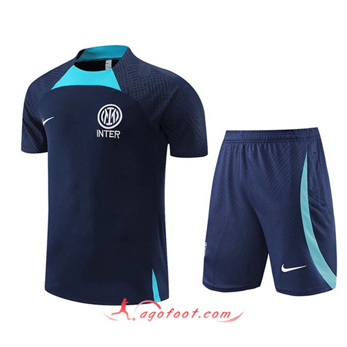 Ensemble Training T-Shirts + Shorts Inter Milan Bleu Marins 2022/2023