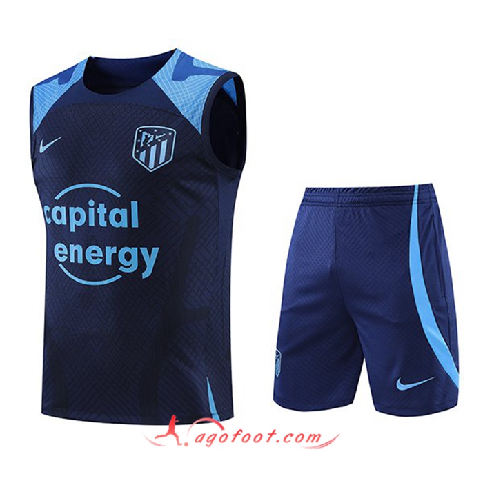 Ensemble Training Debardeur + Shorts Atletico Madrid Bleu Marins 2022/2023