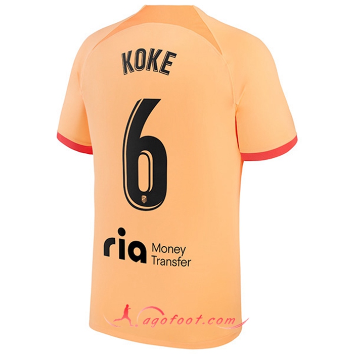 Maillot de Foot Atletico Madrid (KOKE #6) 2022/2023 Third