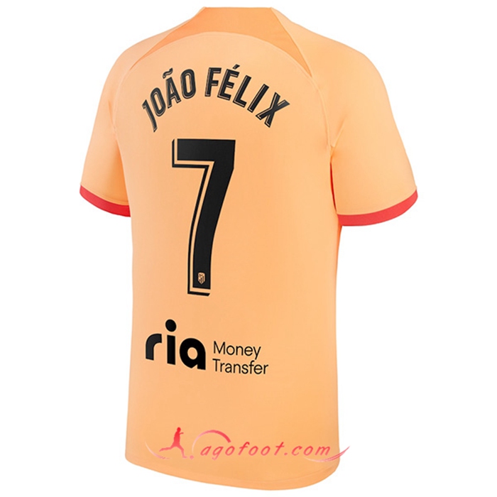 Maillot de Foot Atletico Madrid (JOÃO FÉLIX #7) 2022/2023 Third