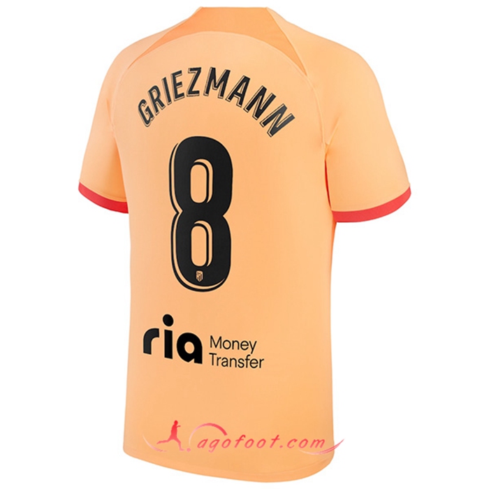 Maillot de Foot Atletico Madrid (GRIEZMANN #8) 2022/2023 Third