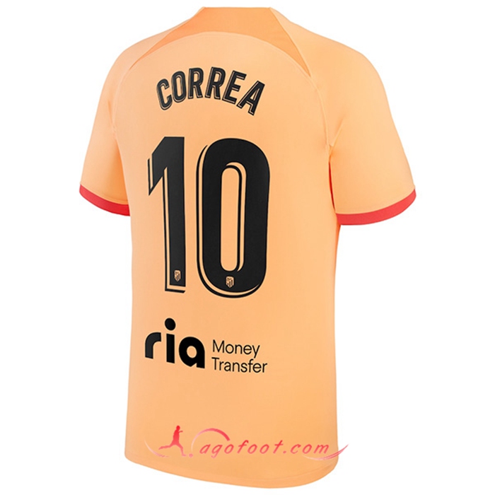 Maillot de Foot Atletico Madrid (CORREA #10) 2022/2023 Third