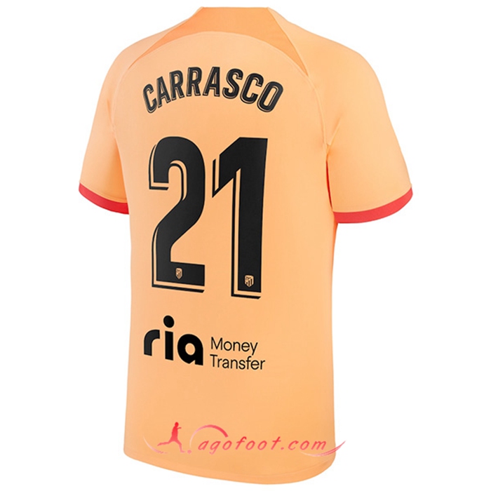 Maillot de Foot Atletico Madrid (CARRASCO #21) 2022/2023 Third