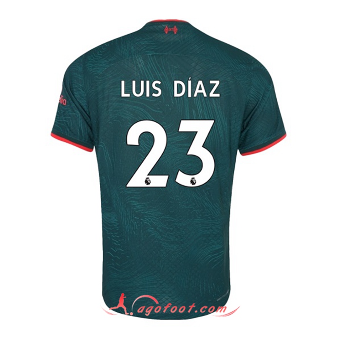 Maillot de Foot Liverpool (LUIS DIAZ #23) 2022/2023 Third