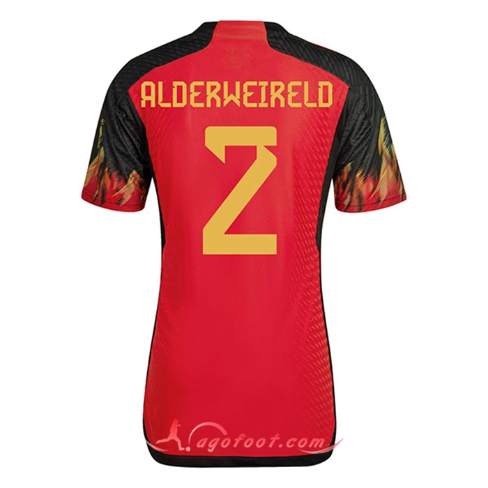 Maillot Equipe Foot Belgique (ALDERWEIRELD #2) 2022/2023 Domicile