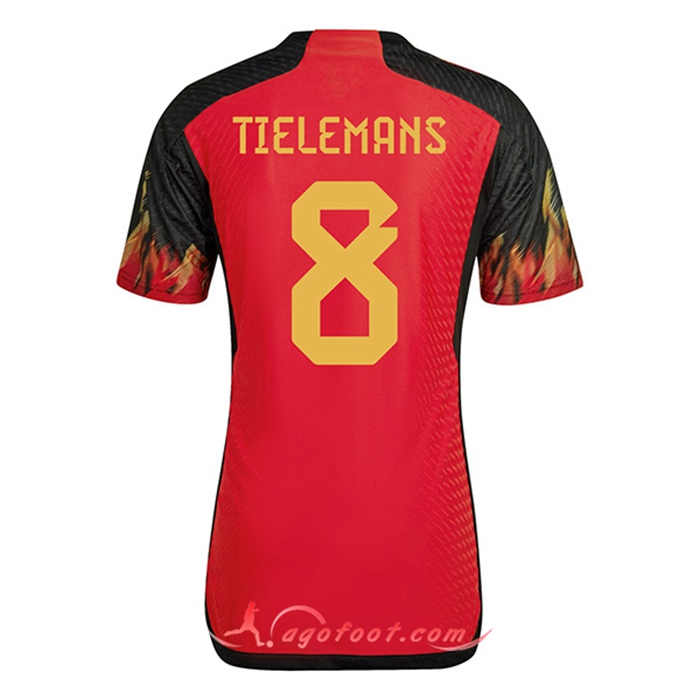 Maillot Equipe Foot Belgique (TIELEMANS #8) 2022/2023 Domicile