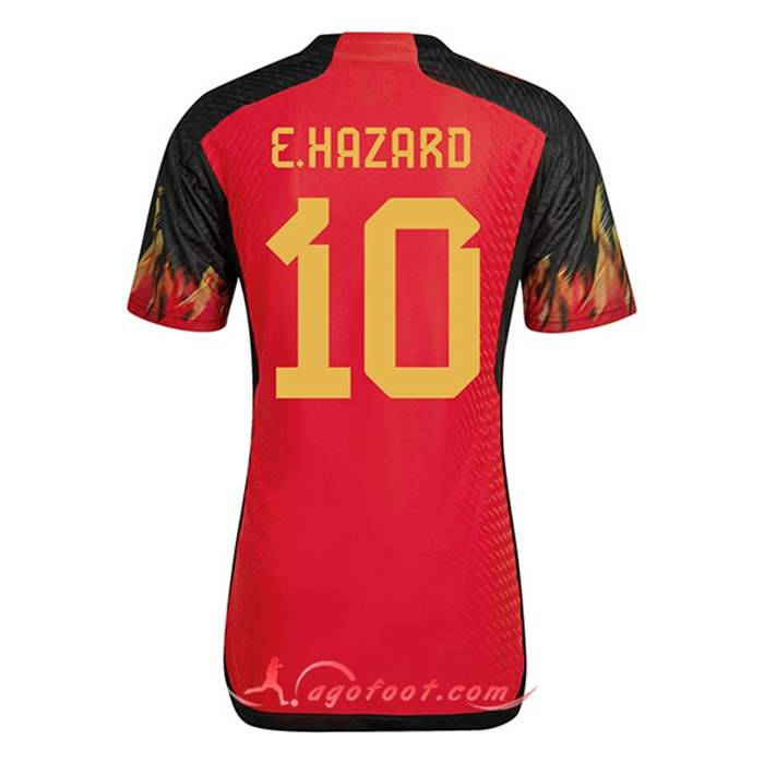 Maillot Equipe Foot Belgique (E.HAZARD #10) 2022/2023 Domicile