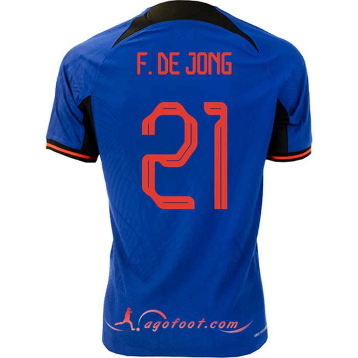 Maillot Equipe Foot Pays-Bas (F.DE JONG #21) 2022/2023 Exterieur