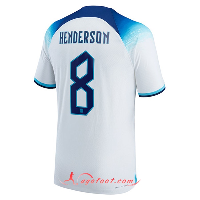 Maillot Equipe Foot Angleterre (HENDERSON #8) 2022/2023 Domicile