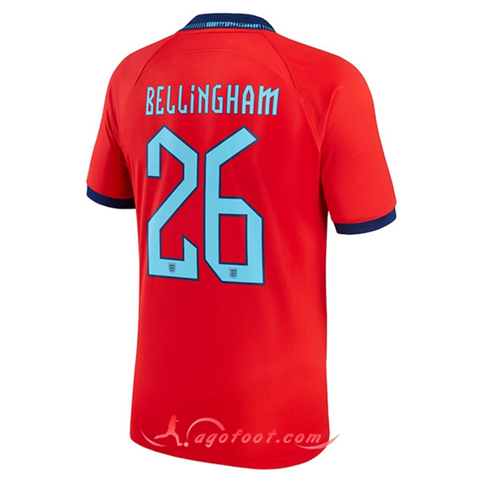 Maillot Equipe Foot Angleterre (BELLINGHAM #26) 2022/2023 Exterieur