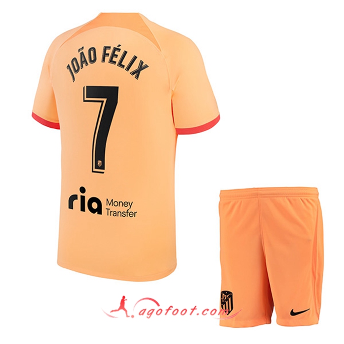 Maillot de Foot Atletico Madrid (JOÃO FÉLIX #7) Enfants Third 2022/2023