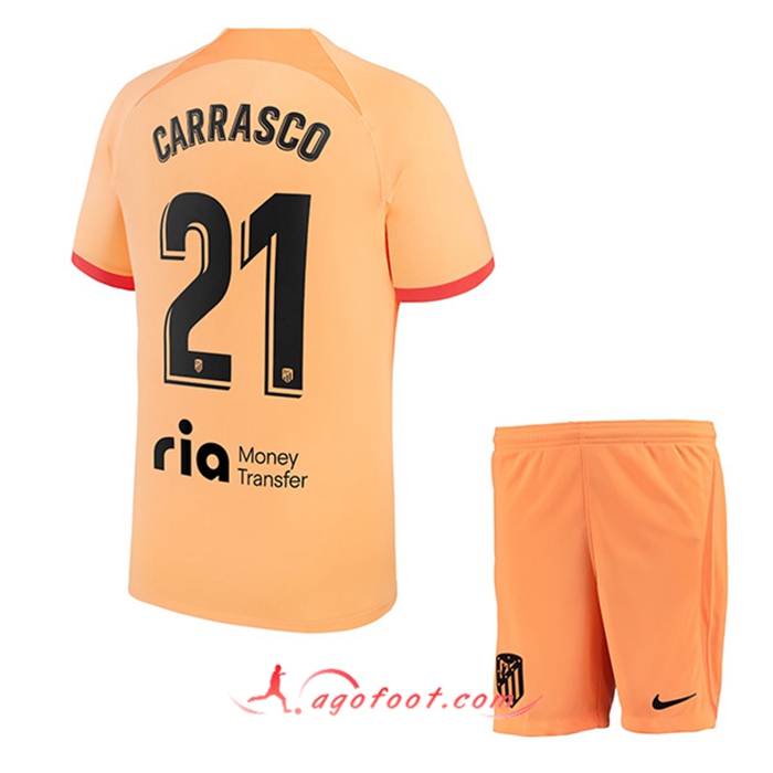 Maillot de Foot Atletico Madrid (CARRASCO #21) Enfants Third 2022/2023
