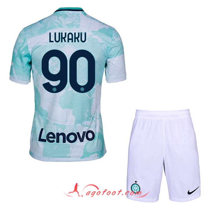 Maillot de Foot Inter Milan (LUKAKU #90) Enfants Exterieur 2022/2023