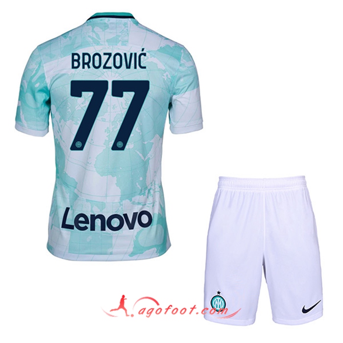 Maillot de Foot Inter Milan (BROZOVIĆ #77) Enfants Exterieur 2022/2023