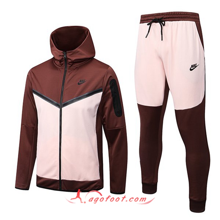 Ensemble Veste A Capuche Coupe-Vent NIKE Rose/Brune 2022/2023