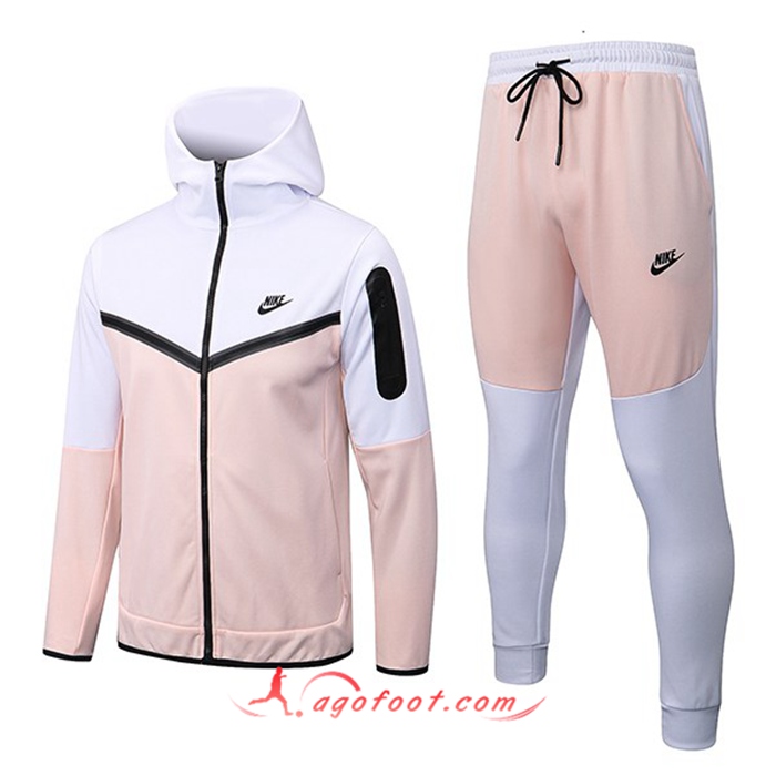 Ensemble Veste A Capuche Coupe-Vent NIKE Rose/Blanc 2022/2023