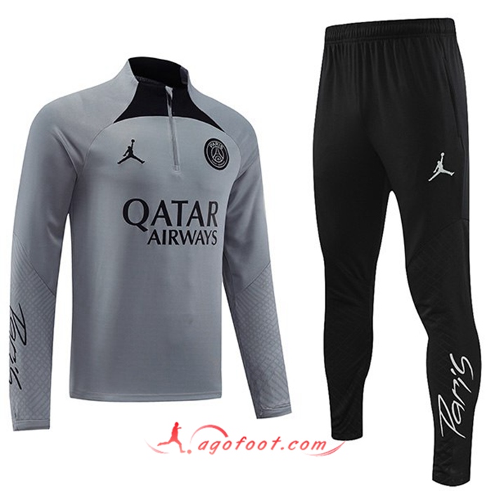 Ensemble Survetement de Foot PSG Gris 2022/2023